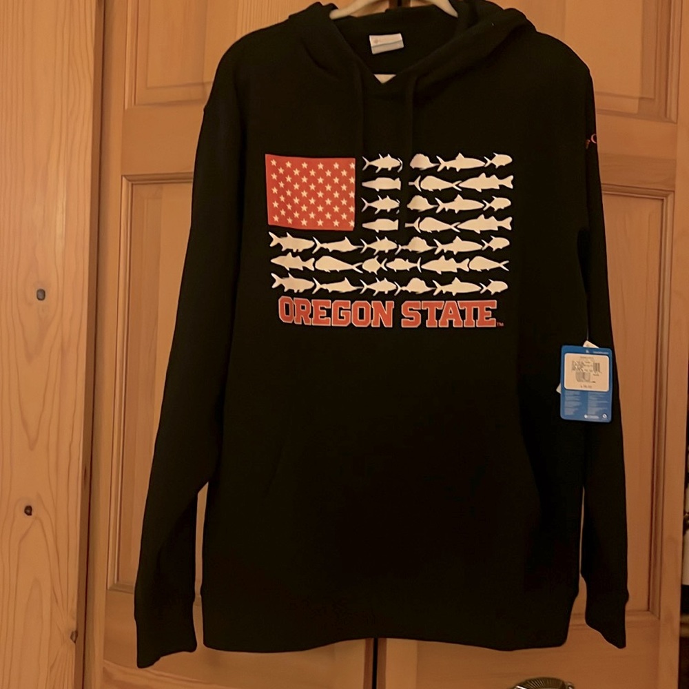 Brand New Oregon State University Fishing hooded sweatshirt SZ XL